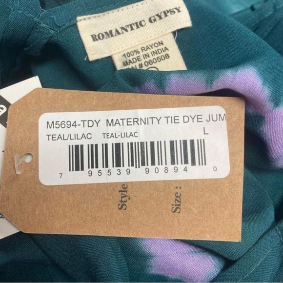 Romantic Gypsy Tie Dye Maternity Jumper-Large - Picture 4 of 5